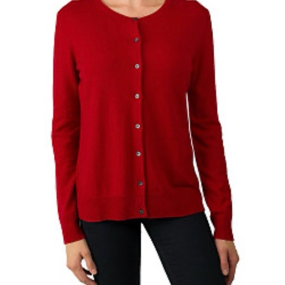 100% Cashmere finest two ply yarns. Cardigan with Shell buttons. EC Size L - Picture 2 of 8